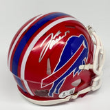 JOSH ALLEN SIGNED AUTOGRAPHED BUFFALO BILLS RED MINI HELMET BECKETT