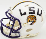 ODELL BECKHAM JR. AUTOGRAPHED LSU WHITE SPEED MINI HELMET BECKETT WITNESS 235089