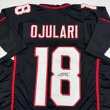 Autographed/Signed B.J. BJ Ojulari Arizona Black Football Jersey JSA COA