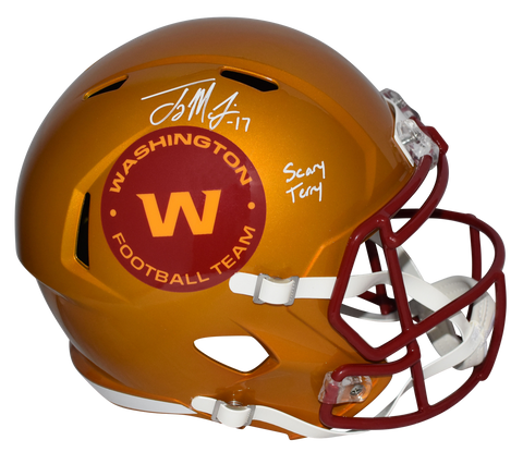 TERRY McLAURIN SIGNED WASHINGTON FOOTBALL TEAM FULL SIZE FLASH HELMET W/ SCARY