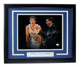 Christian Laettner Duke Signed/Inscribed 11x14 Photo Framed PSA/DNA 167402