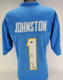 Quentin Johnston Signed San Diego Chargers Jersey (Beckett) 2023 1st Round Pk WR