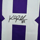 Framed Autographed/Signed Kyle Rudolph 35x39 Minnesota Purple Jersey Beckett COA