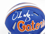 URBAN MEYER AUTOGRAPHED FLORIDA BLUE SPEED MINI HELMET BECKETT WITNESS 230115