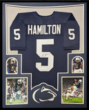 FRAMED PENN STATE NITTANY LIONS DAESEAN HAMILTON AUTOGRAPHED JERSEY JSA