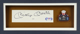 Mickey Mantle Signed 32x36 Framed Cut Display / New York Yankee Jersey (PSA LOA)