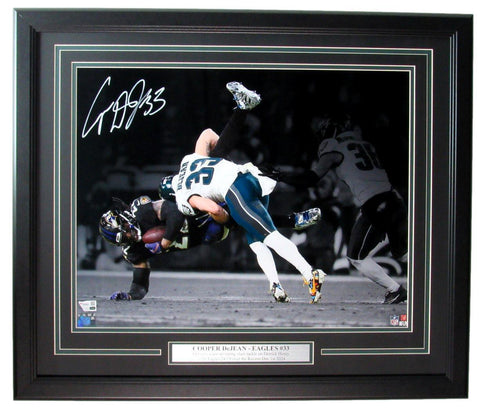 Cooper DeJean Autographed 16x20 Photo Framed Philadelphia Eagles Fanatics 192298