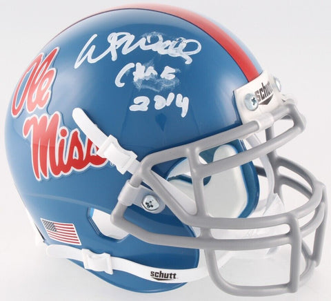 Wesley Walls Signed Ole Miss Rebels Mini Helmet Inscribed "CHOF 2014" Radtke COA