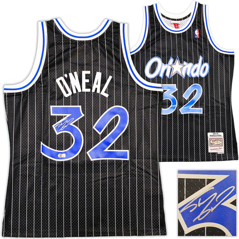 MAGIC SHAQUILLE O'NEAL AUTOGRAPHED M&N 1994-95 HWC JERSEY L BECKETT 235520