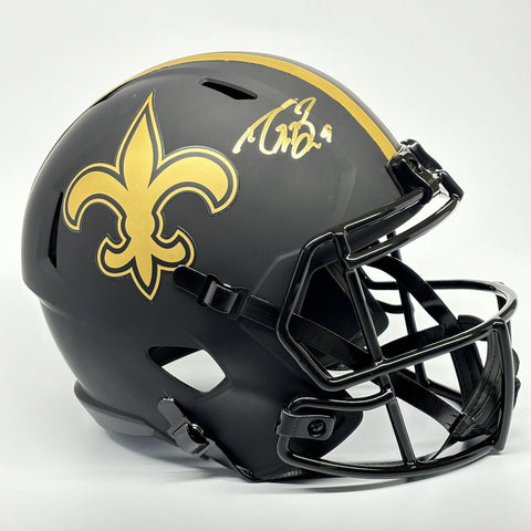 DREW BREES AUTOGRAPHED NEW ORLEANS SAINTS FS REPLICA HELMET BECKETT