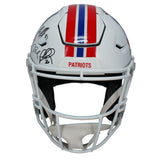 Tom Brady, Gronkowski, Edelman +4 Autographed SpeedFlex Helmet Fanatics LE 11/12