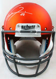 Ray Lewis Autographed Miami Hurricanes Orange Schutt F/S Helmet -Beckett W Holo