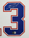 FRAMED IN SUEDE ATLANTA BRAVES RONALD ACUNA JR AUTOGRAPHED JERSEY BECKETT HOLO