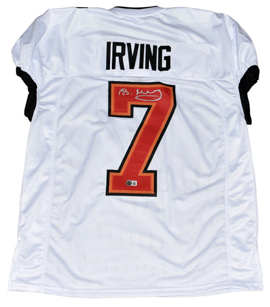 BUCKY IRVING SIGNED TAMPA BAY BUCCANEERS BUCS #7 WHITE GAME CUT JERSEY BECKETT