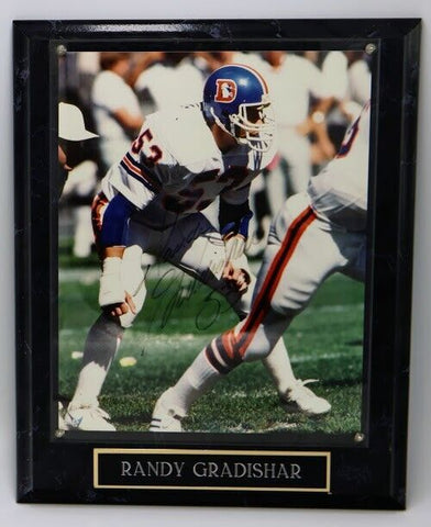 Randy Gradishar Denver Broncos Autographed 8x10 Photo with plaque LSM COA