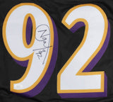 Haloti Ngata Signed Baltimore Ravens Career Highlight Stat Jersey (JSA) Def Tckl