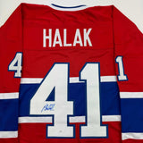 Autographed/Signed Jaroslav Halak Montreal Red Hockey Jersey JSA COA