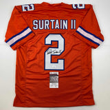 Autographed/Signed Patrick Surtain II Denver Retro Orange Jersey JSA COA