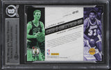 Larry Bird & Magic Johnson Signed 2012 Prestige Connections #25 Card BAS Slab 2