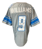 Jameson Williams Detroit Signed Gray Football Jersey JSA Hologram