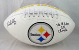 Donnie Shell Autographed Pittsburgh Steelers Logo Football- The Jersey Source Au