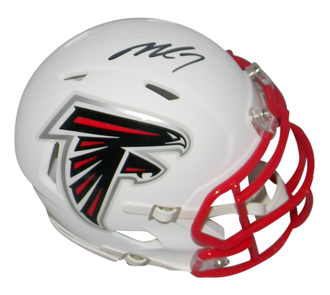 MICHAEL VICK AUTOGRAPHED SIGNED ATLANTA FALCONS WHITE SPEED MINI HELMET JSA