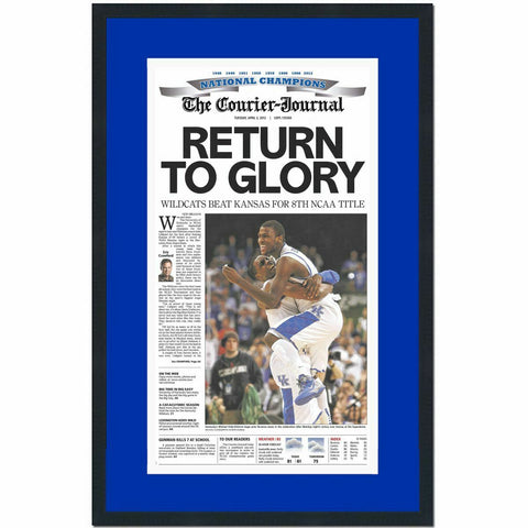 Framed The Courier-Journal Kentucky 2012 NCAA Champions Newspaper 17x27 Photo