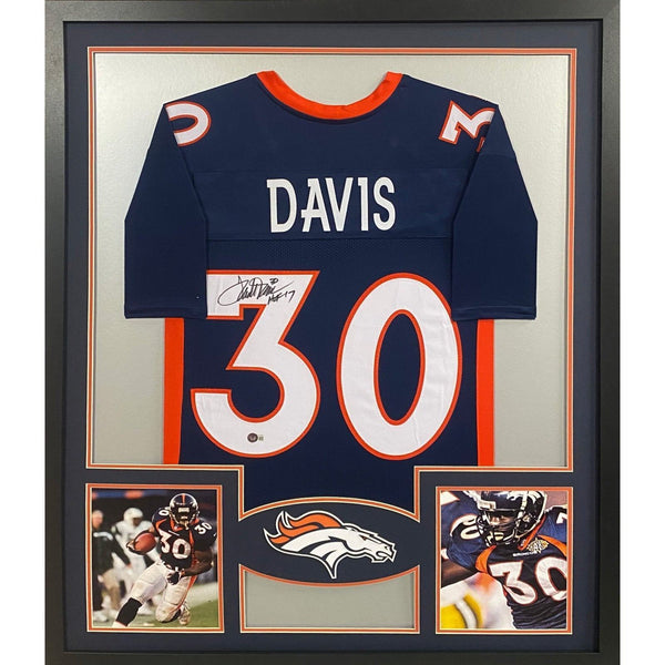 Terrell Davis Autographed Signed Framed Denver Broncos Jersey BECKETT