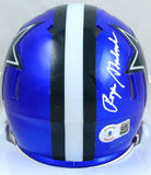 Roger Staubach Autographed Dallas Cowboys Flash Mini Helmet-Beckett W Hologram