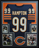 FRAMED DAN HAMPTON AUTOGRAPHED SIGNED INSCRIBED CHICAGO BEARS JERSEY JSA COA