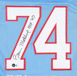 Bruce Matthews Signed Houston Oilers Stat Jersey Inscribed "HOF 07" (Beckett)