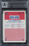 Spurs Alvin Robertson "4x All-Star" Signed 1986 Fleer #92 Card Auto 10! BAS Slab