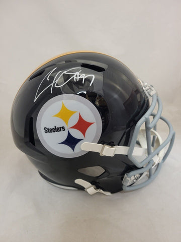 CAM HEYWARD SIGNED PITTSBURGH STEELERS F/S THROWBACK SPEED REP HELMET BECKETT QR