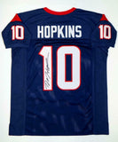 DeAndre Hopkins Autographed Blue Pro Style Jersey- JSA Witnessed Authenticated