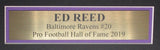 Ed Reed HOF Signed/Auto Black Baltimore Ravens Jersey Framed Beckett 190941