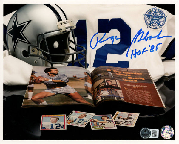 Roger Staubach Autographed Dallas Cowboys 8x10 Photo HOF Beckett 47188