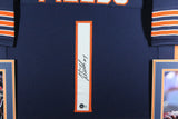 JUSTIN FIELDS (Bears navy SKYLINE) Signed Autographed Framed Jersey Beckett