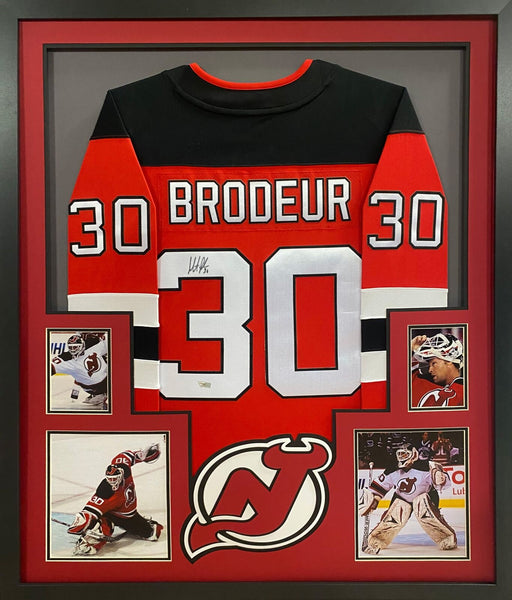 Martin Brodeur Autographed Signed Framed New Devils Jersey FANATICS