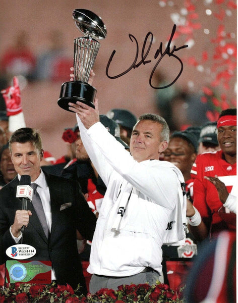 Urban Meyer Autographed Ohio State Buckeyes 2019 Rose Bowl Champs 8x10 Beckett