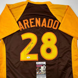 Autographed/Signed Nolan Arenado 16 All-Star Game Brown Baseball Jersey JSA COA