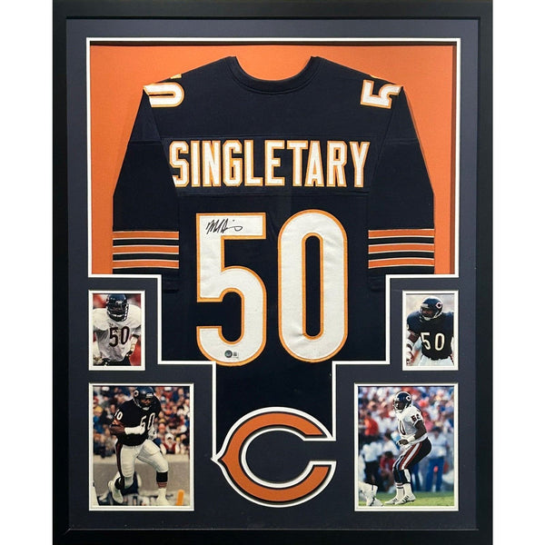 Mike Singletary Autographed Signed Framed Chicago Bears Jersey BECKETT