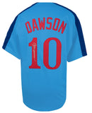 Andre Dawson Signed Baby Blue Throwback Custom Baseball Jersey - (SCHWARTZ COA)