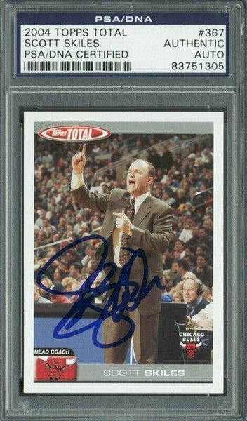 Bulls Scott Skiles Signed Card 2004 Topps Total #367 PSA/DNA Slabbed #83751305