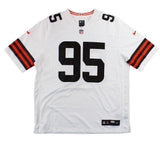 Myles Garrett Signed Cleveland Browns Nike Game White NFL Jersey