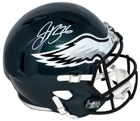 SAQUON BARKLEY SIGNED PHILADELPHIA EAGLES FULL SIZE SPEED HELMET BECKETT