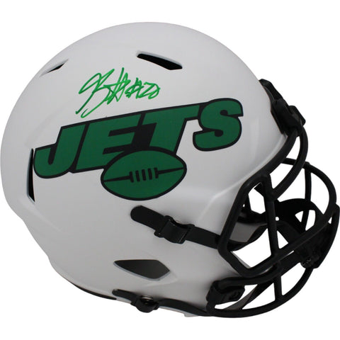 Breece Hall Autographed/Signed New York Jets Lunar F/S Helmet FAN 45776