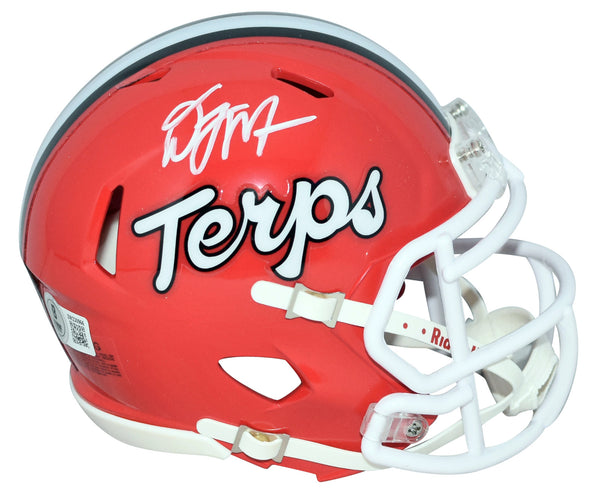 DJ MOORE AUTOGRAPHED MARYLAND TERRAPINS TERPS SPEED MINI HELMET BECKETT