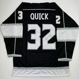 Autographed/Signed Jonathan Quick Los Angeles LA Black Hockey Jersey JSA COA