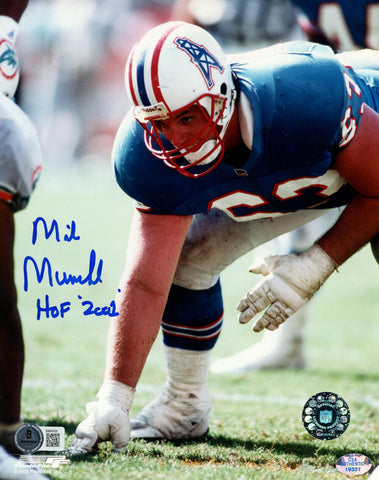 Mike Munchak Autographed Houston Oilers 8x10 Photo HOF Beckett 45587