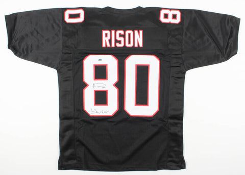 Andre Rison Signed Atlanta Falcons Jersey Inscribed "Bad Moon" (Schwartz COA)